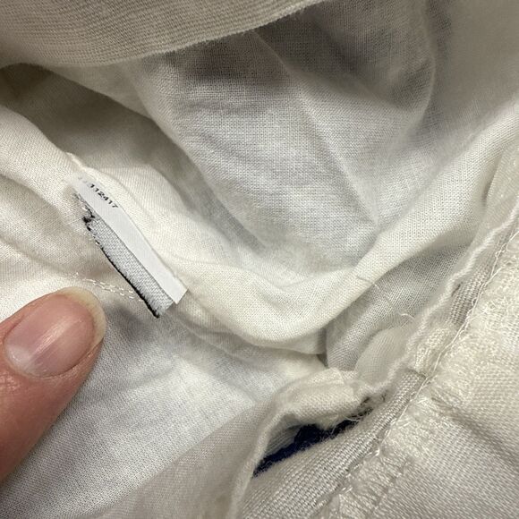 Madewell Blue White Embroidered Calista Dress XS Cotton Linen Blend Boho - Picture 6 of 7